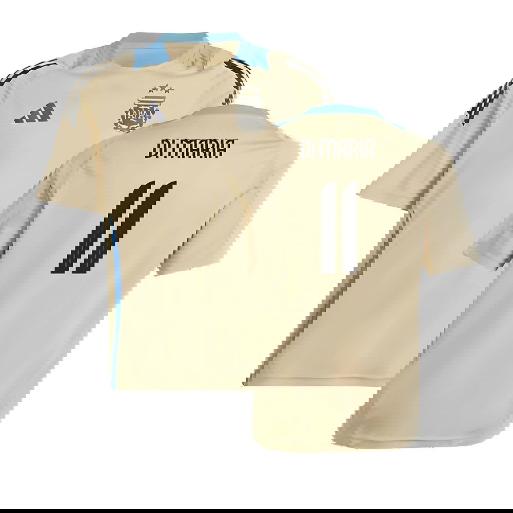 2024-2025 Argentina Training Jersey (Hazy Beige) - Kids (DI MARIA 11)