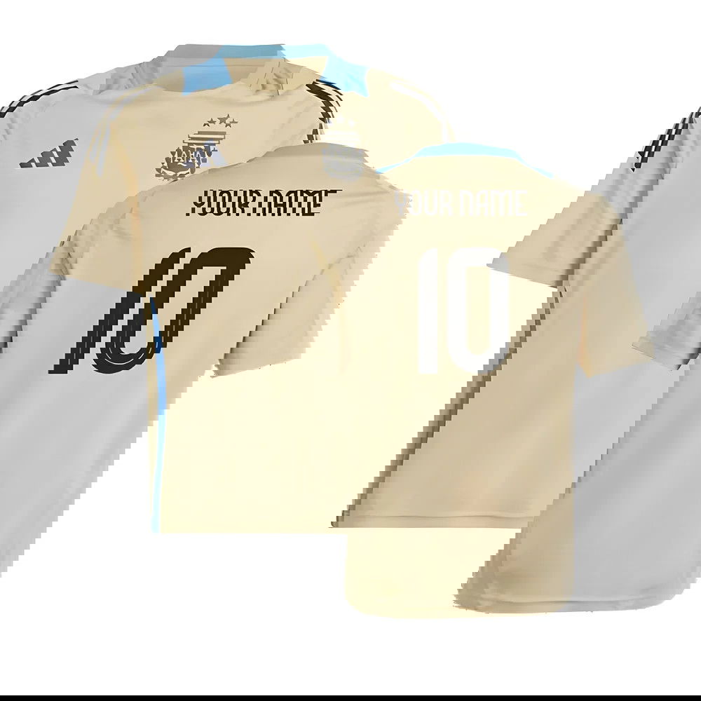 2024-2025 Argentina Training Jersey (Hazy Beige) - Kids (Your Name)