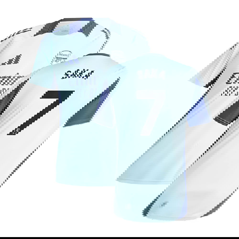 2024-2025 Arsenal Training Jersey (Clear Aqua) (Saka 7)