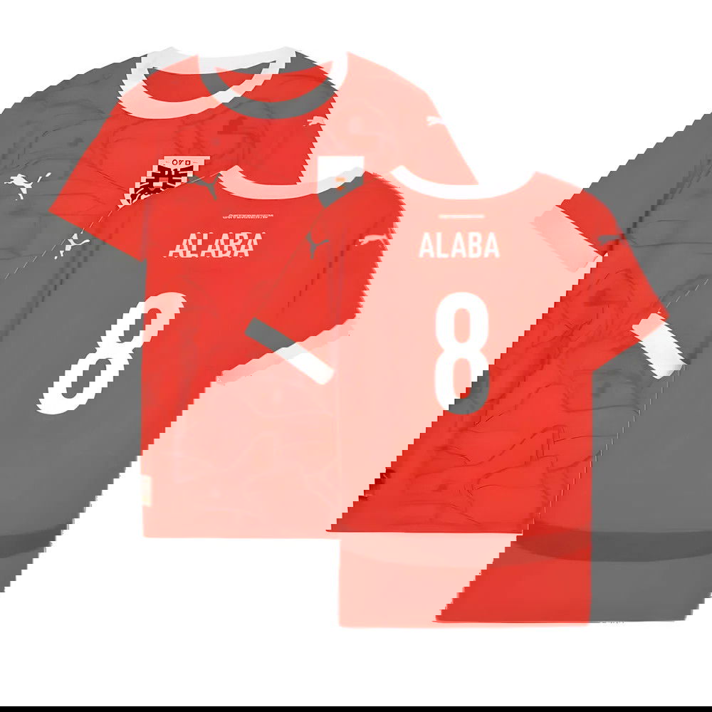 2024-2025 Austria Home Shirt (Kids) (Alaba 8)