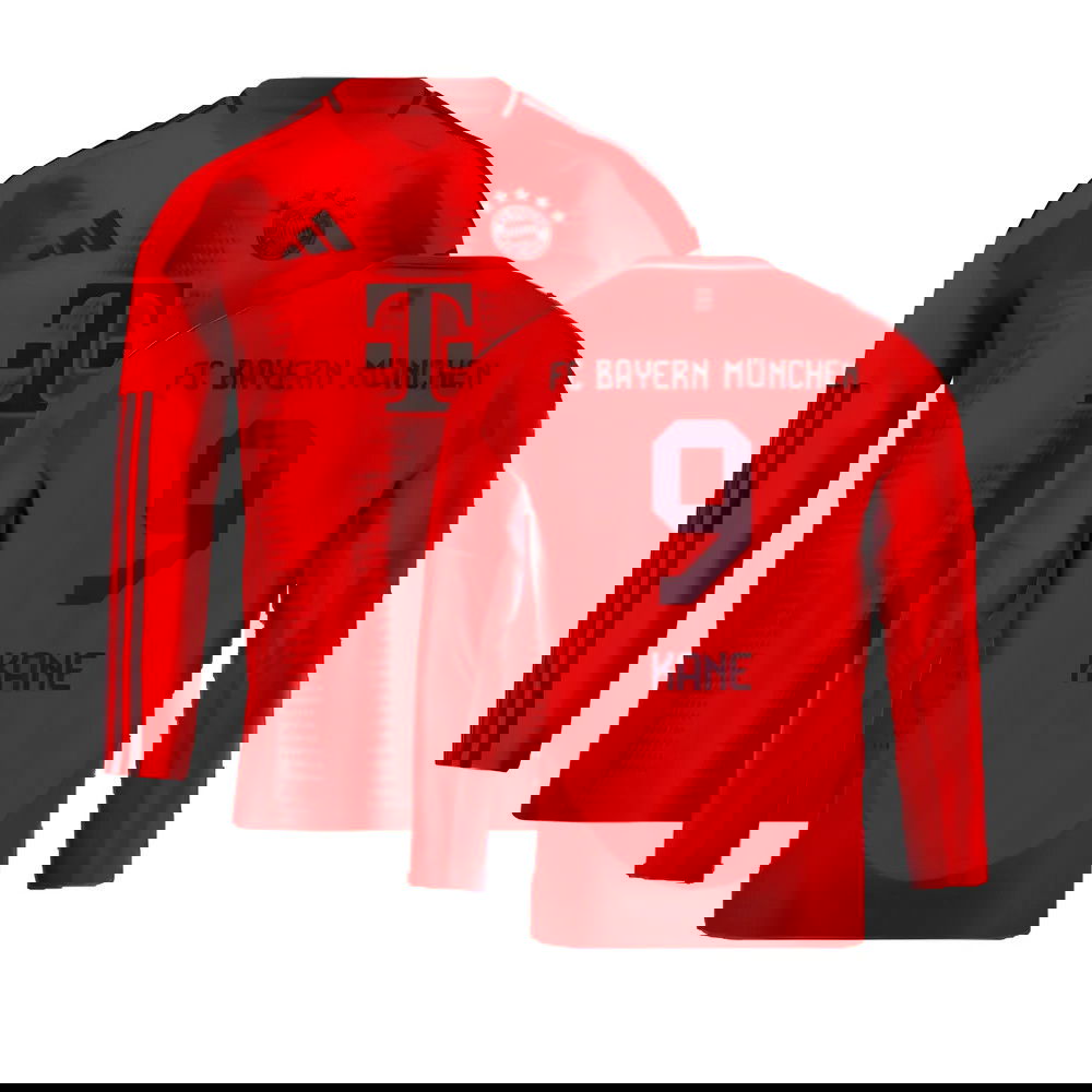 2024-2025 Bayern Munich Long Sleeve Home Shirt (Kids) (Kane 9)
