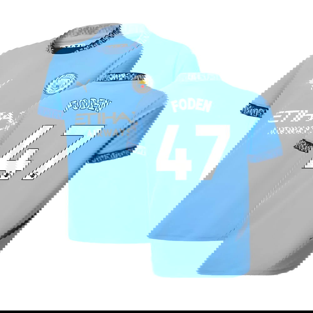 2024-2025 Man City Home Shirt (Kids) (Foden 47)