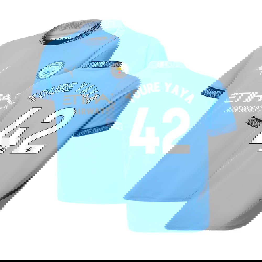 2024-2025 Man City Home Shirt (Kids) (Toure Yaya 42)