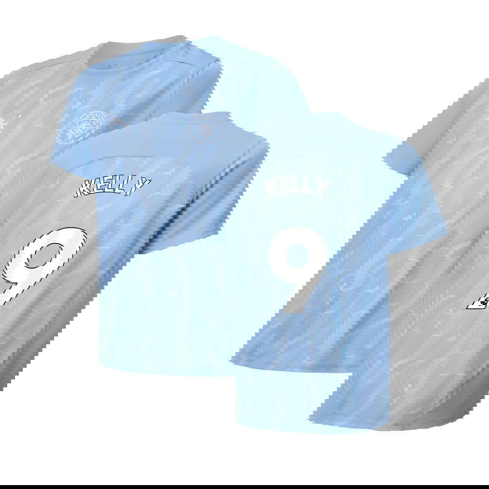 2024-2025 Man City Prematch SS Shirt (Light Blue) - Kids (Kelly 9)