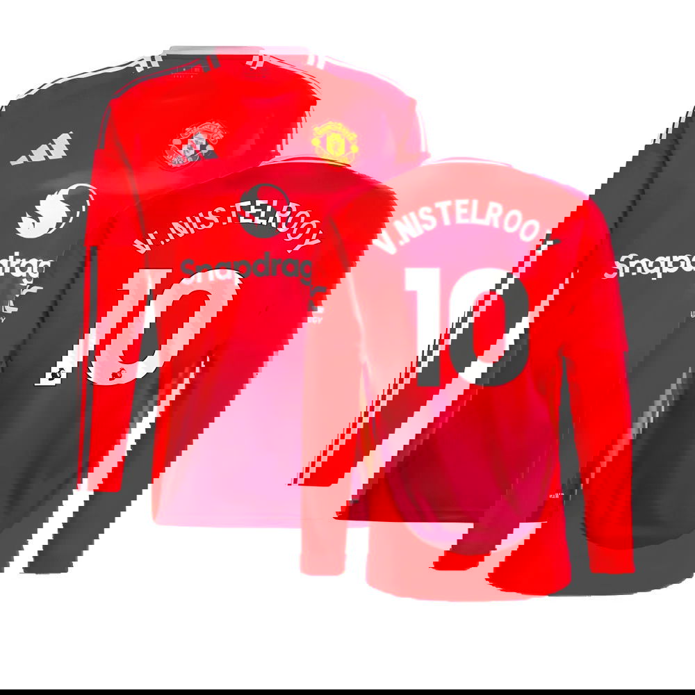 2024-2025 Man Utd Long Sleeve Home Shirt (V.Nistelrooy 10)