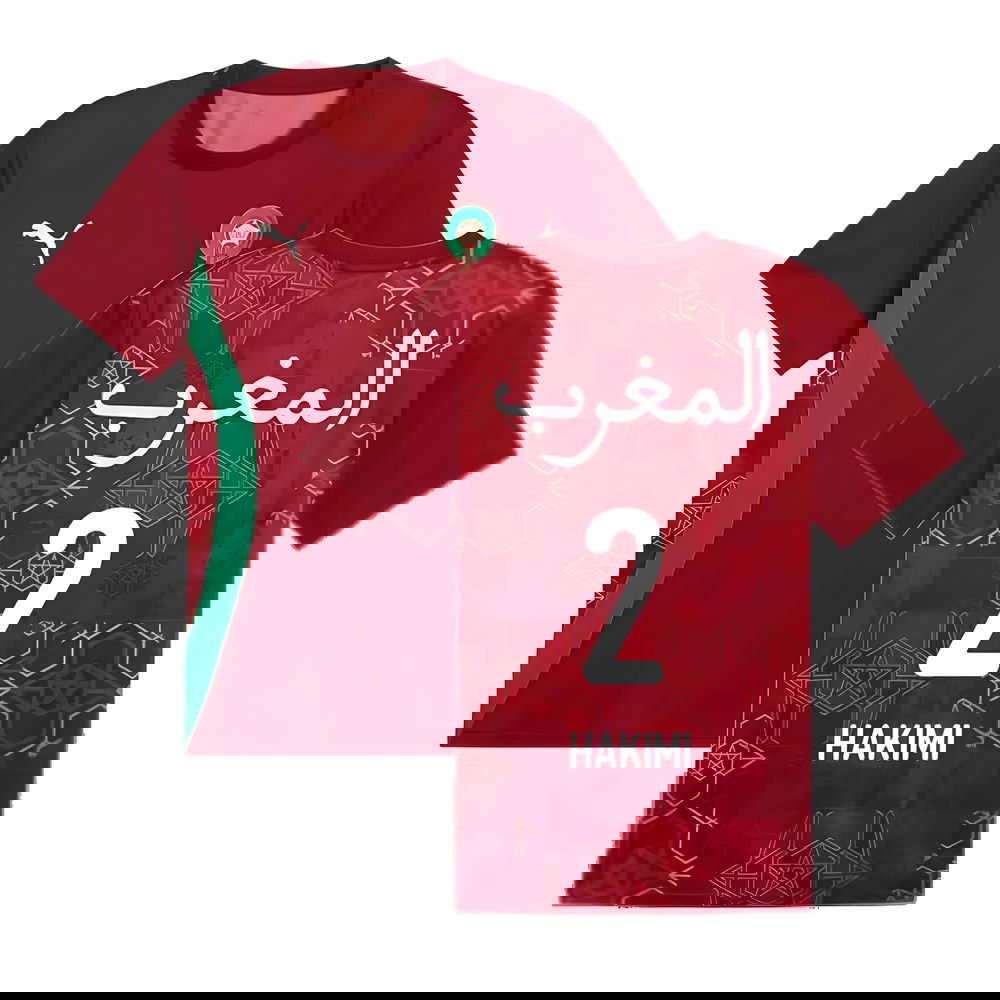 2024-2025 Morocco Prematch SS Jersey (Red) (Hakimi 2)