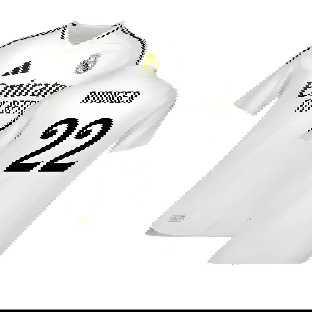 2024-2025 Real Madrid Authentic Home Shirt (Rudiger 22)