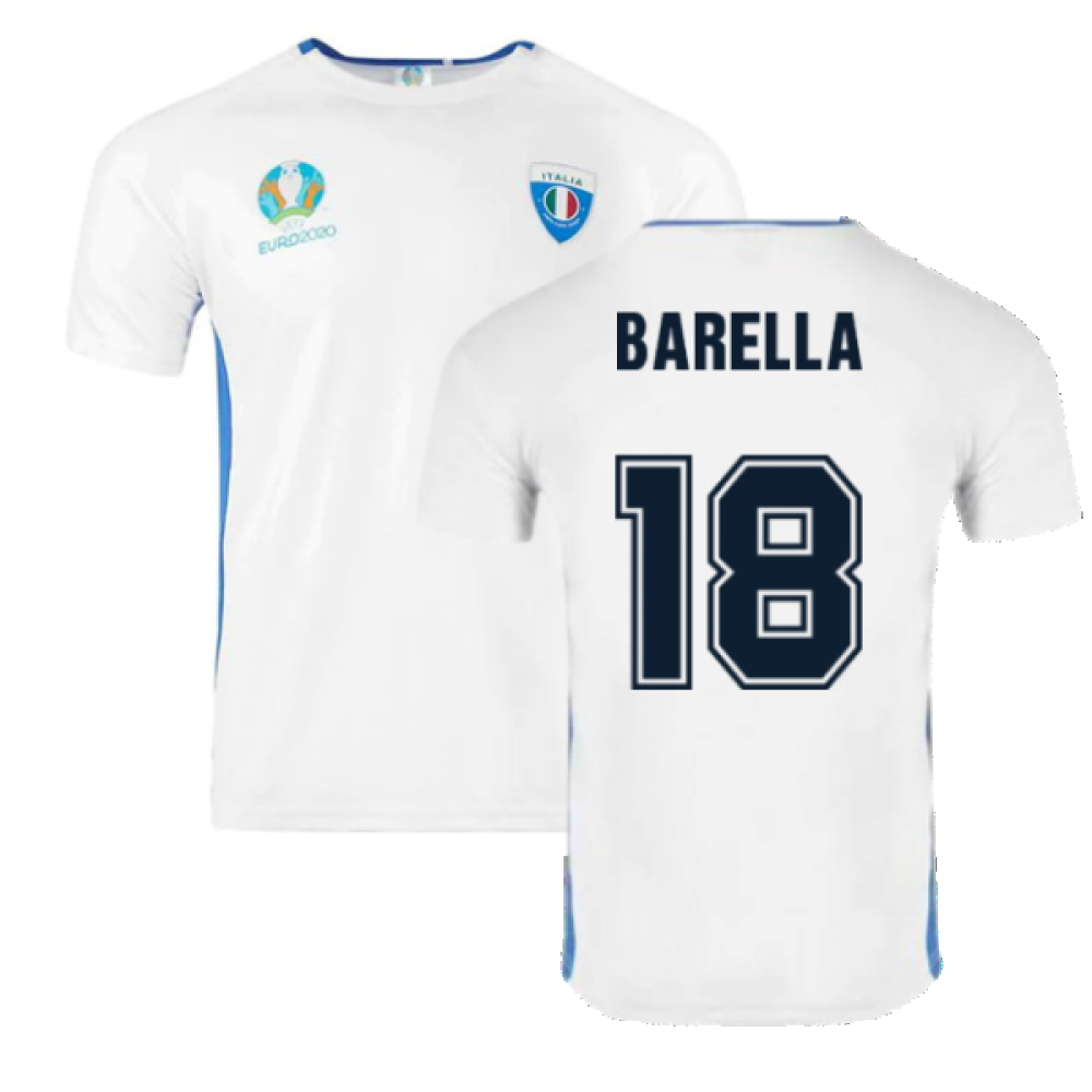 pics Barella Kit Number italy 2021 polyester t shirt white barella 18