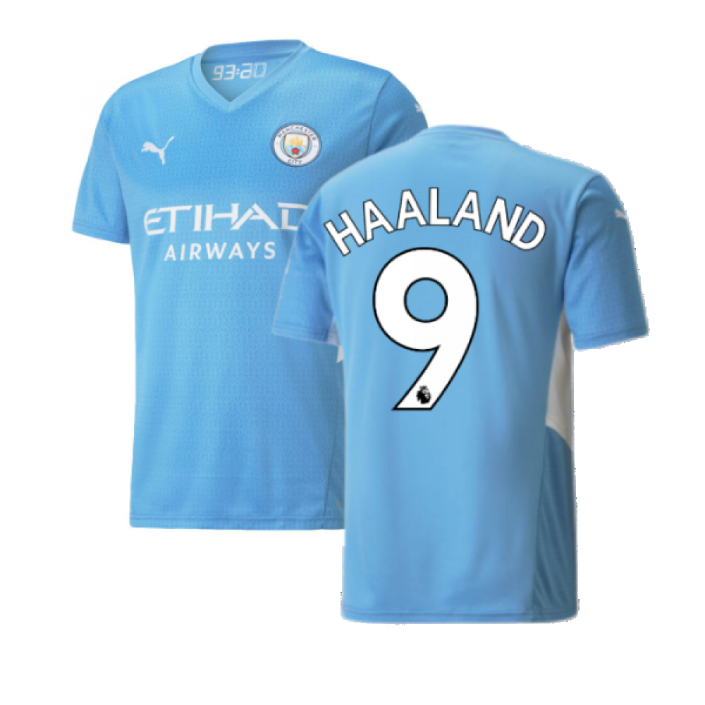 2021-2022 Man City Home Shirt (HAALAND 9)