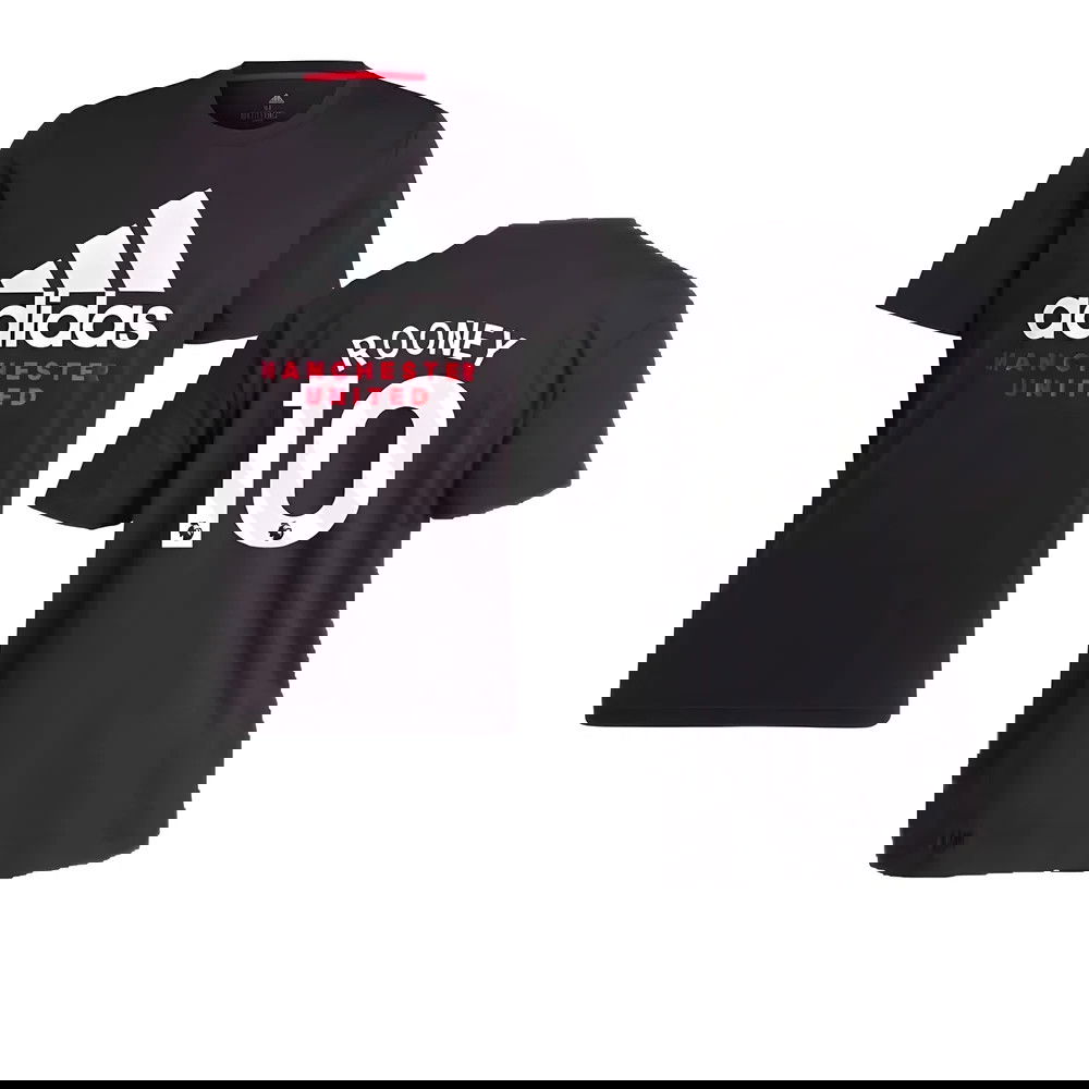 2023-2024 Man Utd DNA Graphic Tee (Black) (Rooney 10)