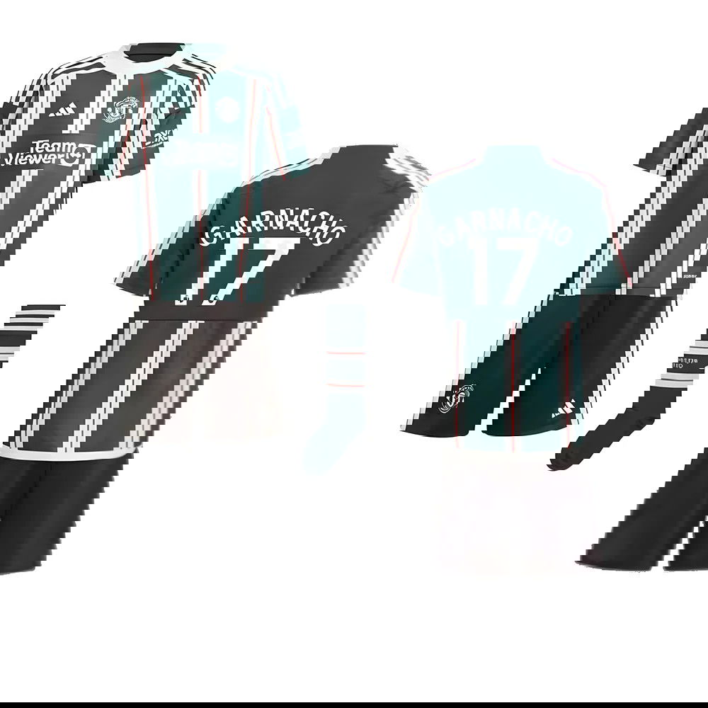 2023-2024 Man Utd Away Mini Kit (Garnacho 49)