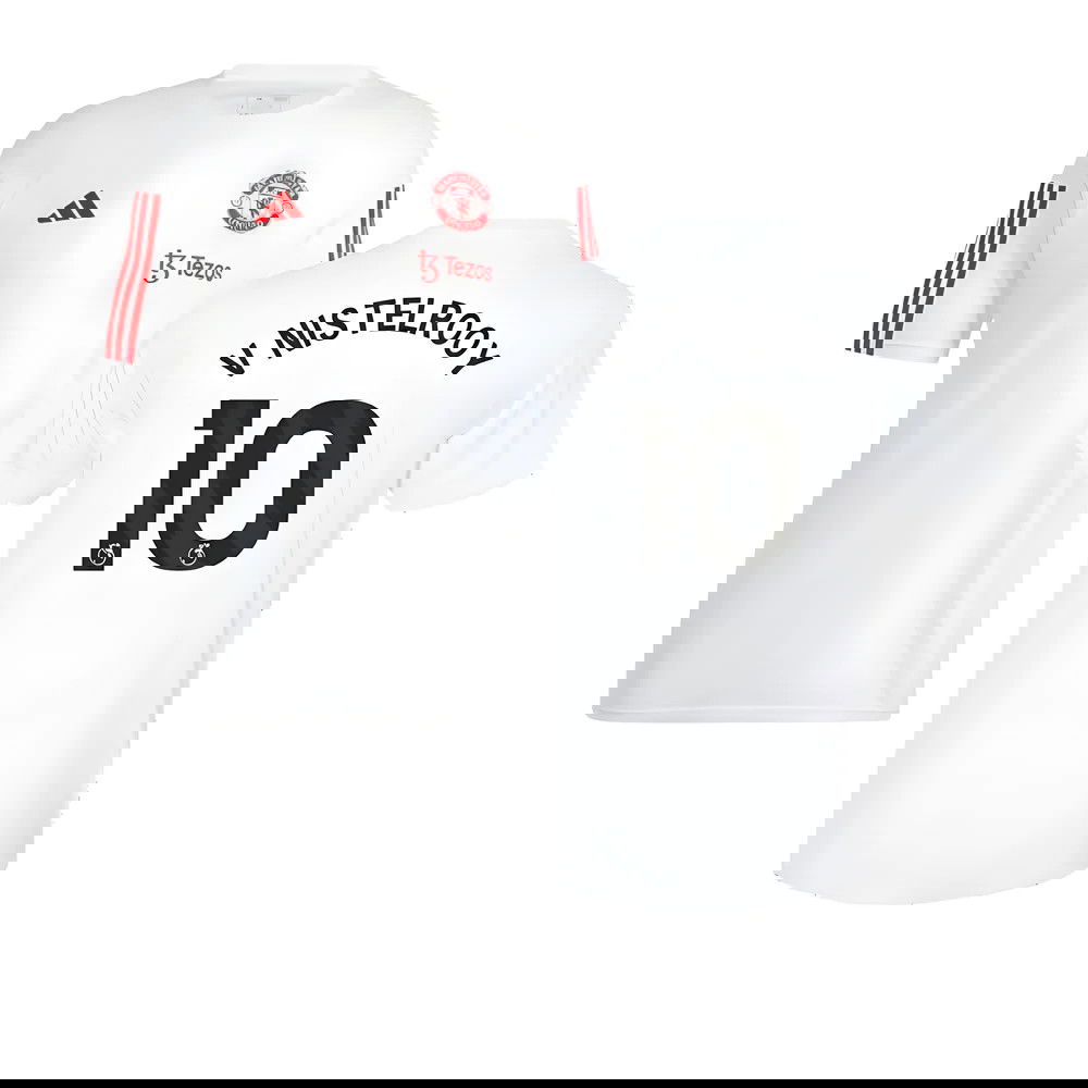 2023-2024 Man Utd Training Tee (White) (V Nistelrooy 10)