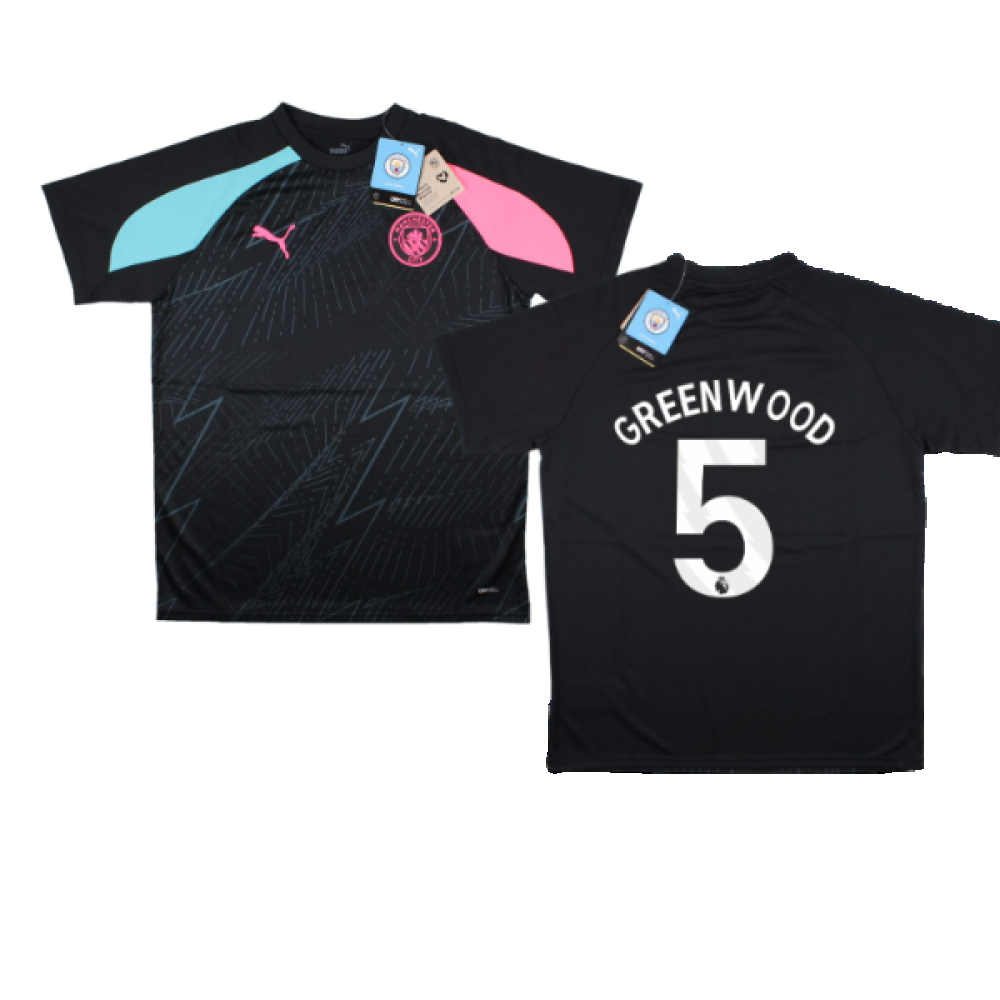 2023-2024 Man City Pre-Match Jersey (Dark Navy) - Kids (AKANJI 25)