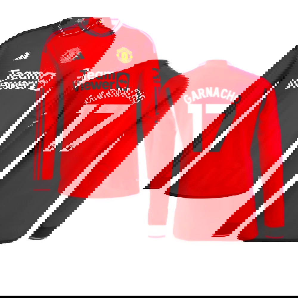 2023-2024 Man Utd Authentic Long Sleeve Home Shirt (Antony 21)