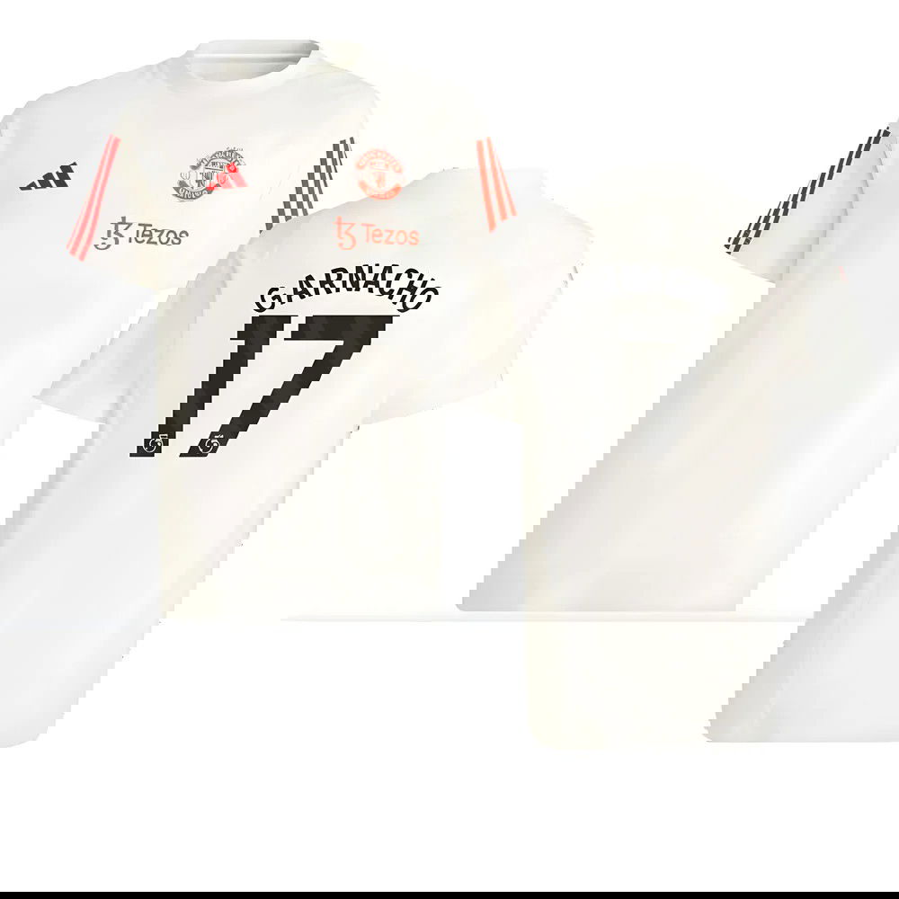 2023-2024 Man Utd Training Tee (White) - Kids (Antony 21)