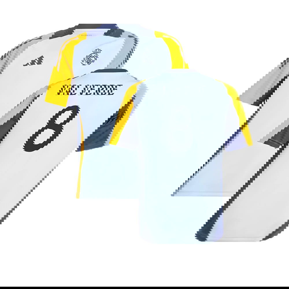 2024-2025 Real Madrid Training Shirt (Glow Blue) - Kids (Valverde 15)