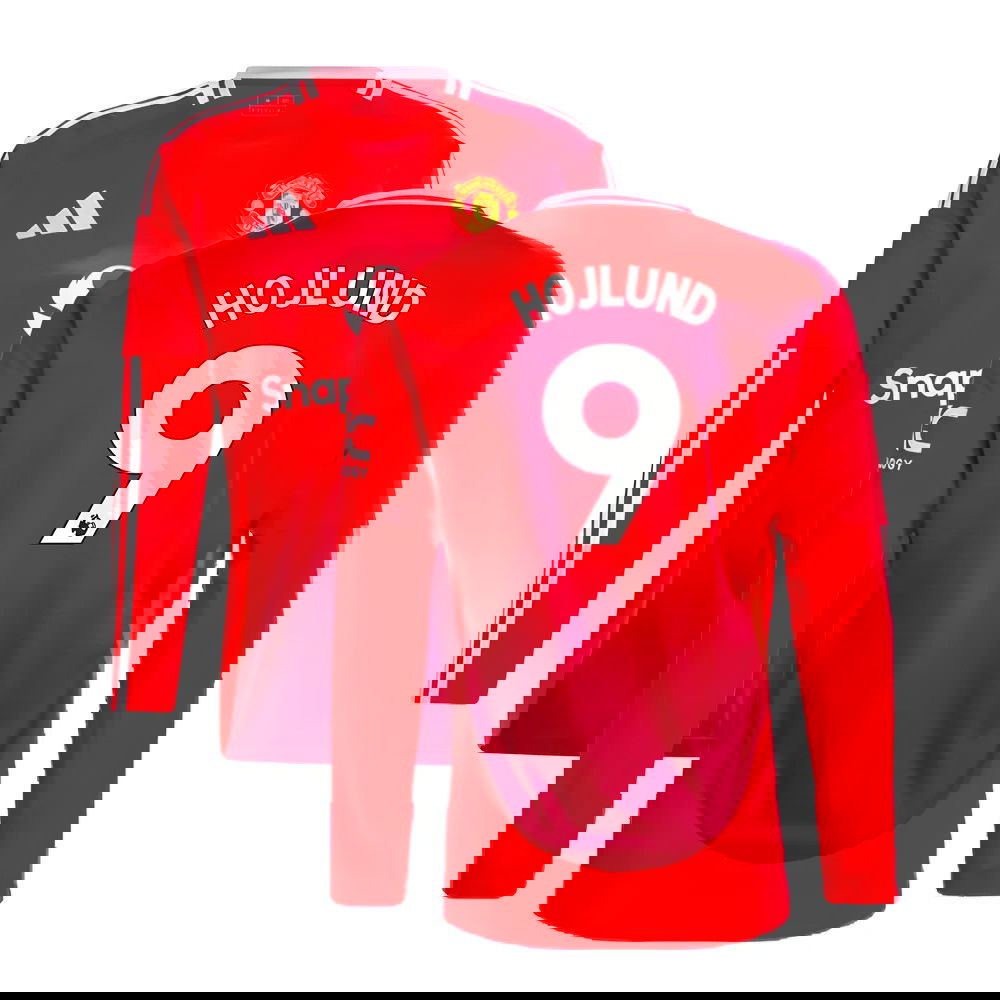 2024-2025 Man Utd Long Sleeve Home Shirt (Hojlund 11)