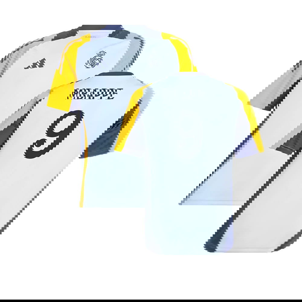 2024-2025 Real Madrid Training Shirt (Glow Blue) - Kids (Alaba 4)