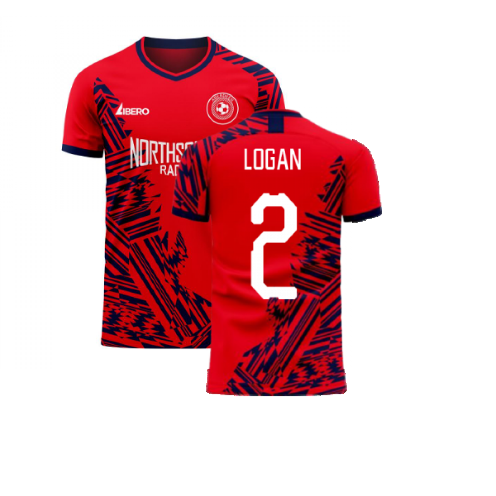 Aberdeen 2023-2024 Home Concept Football Kit (Libero) (Logan 2) - Kids (Long Sleeve)