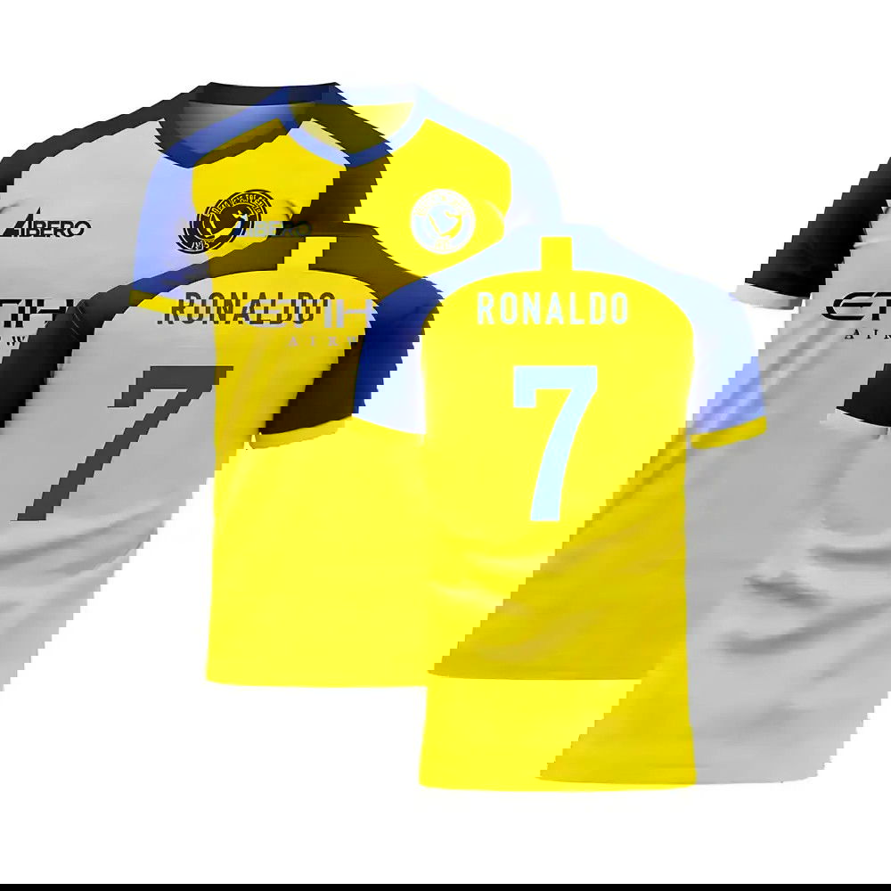 Al-Nassr 2020-2021 Home Concept Football Kit (Libero) - Kids (Ronaldo 7)