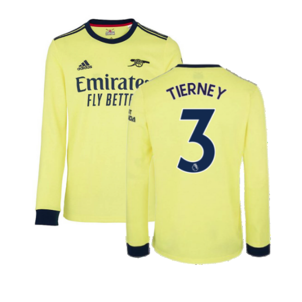 Arsenal 2021-2022 Long Sleeve Away Shirt (TIERNEY 3)