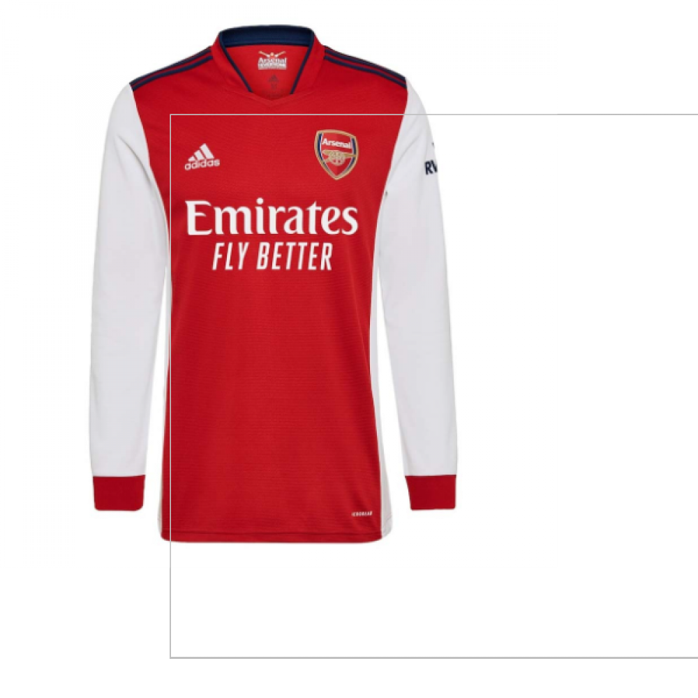 Arsenal 2021-2022 Long Sleeve Home Shirt (S CAZORLA 19)