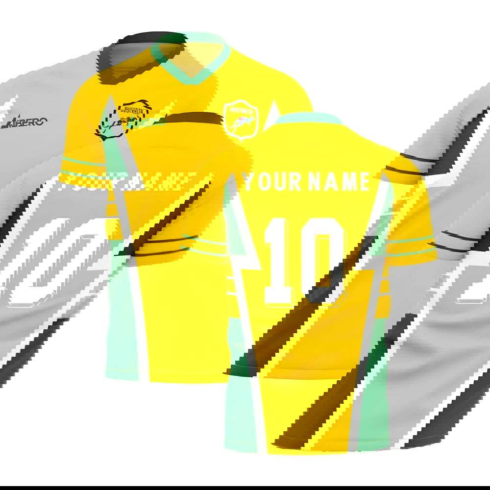 Australia 1990s Style Concept Football Kit (Libero) (Your Name)