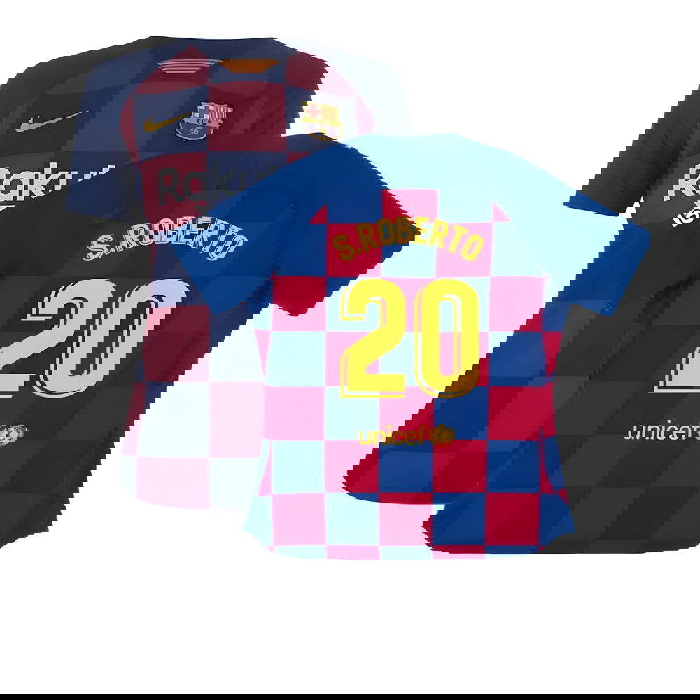 Barcelona 2019-20 Womens Home Shirt (Vaporkit) ((Excellent) S) (S.ROBERTO 20)