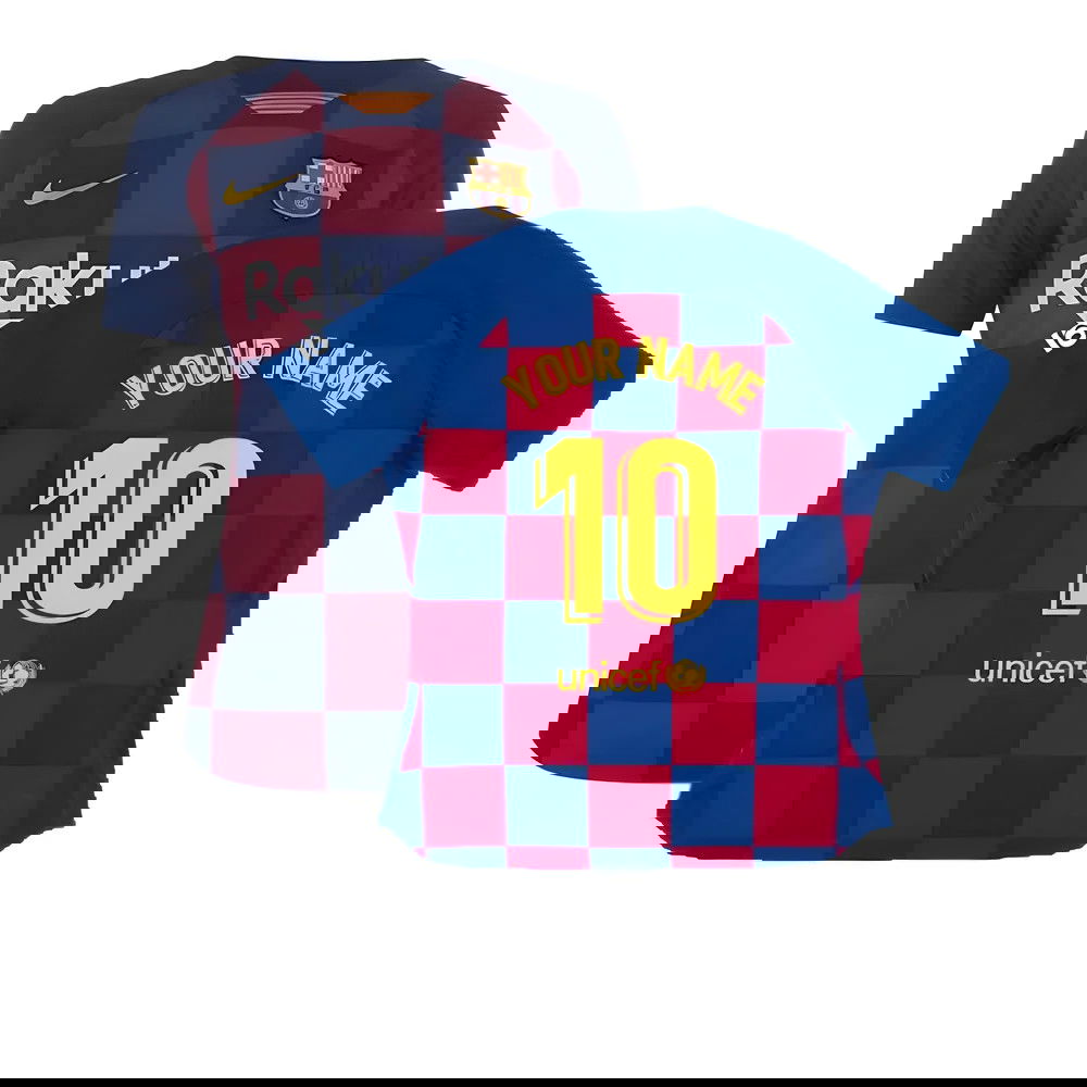 Barcelona 2019-20 Womens Home Shirt (Vaporkit) ((Excellent) S) (Your Name)