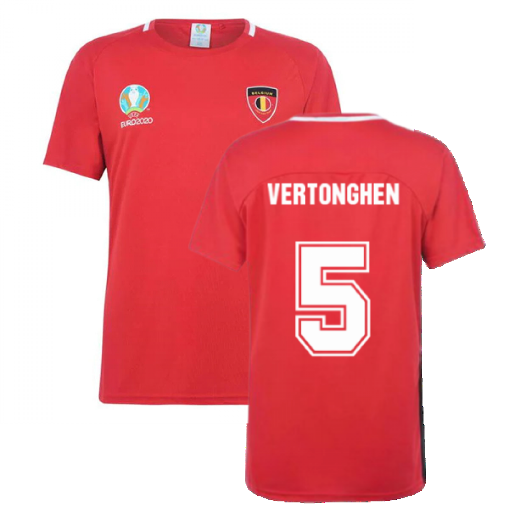 Belgium 2021 Polyester T-Shirt (Red) (VERTONGHEN 5)