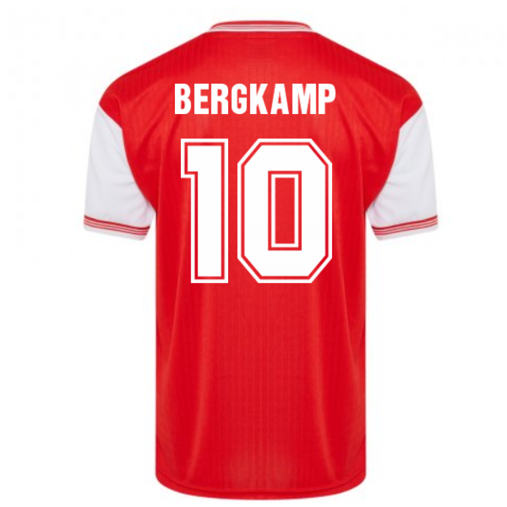 Score Draw Arsenal 1985 Centenary Retro Football Shirt (BERGKAMP 10)