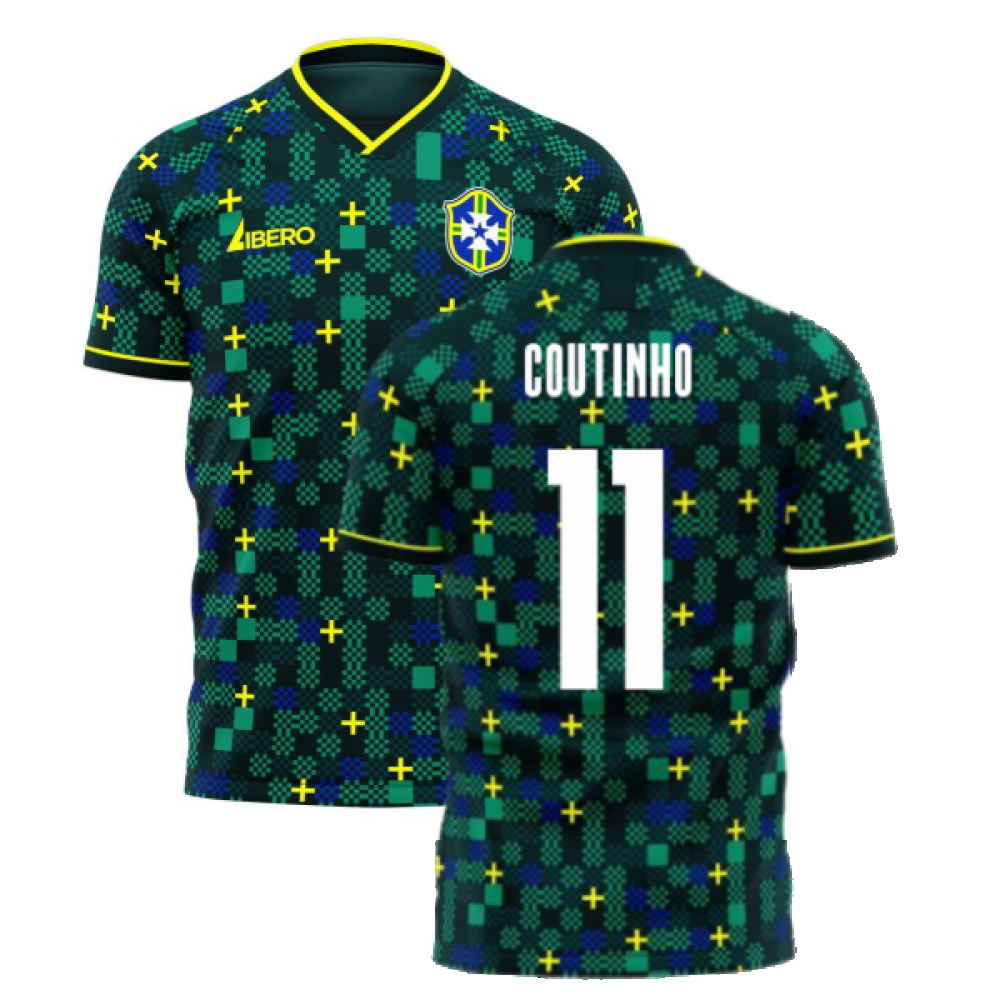 Brazil 2023-2024 Third Concept Football Kit (Libero) (COUTINHO 11)