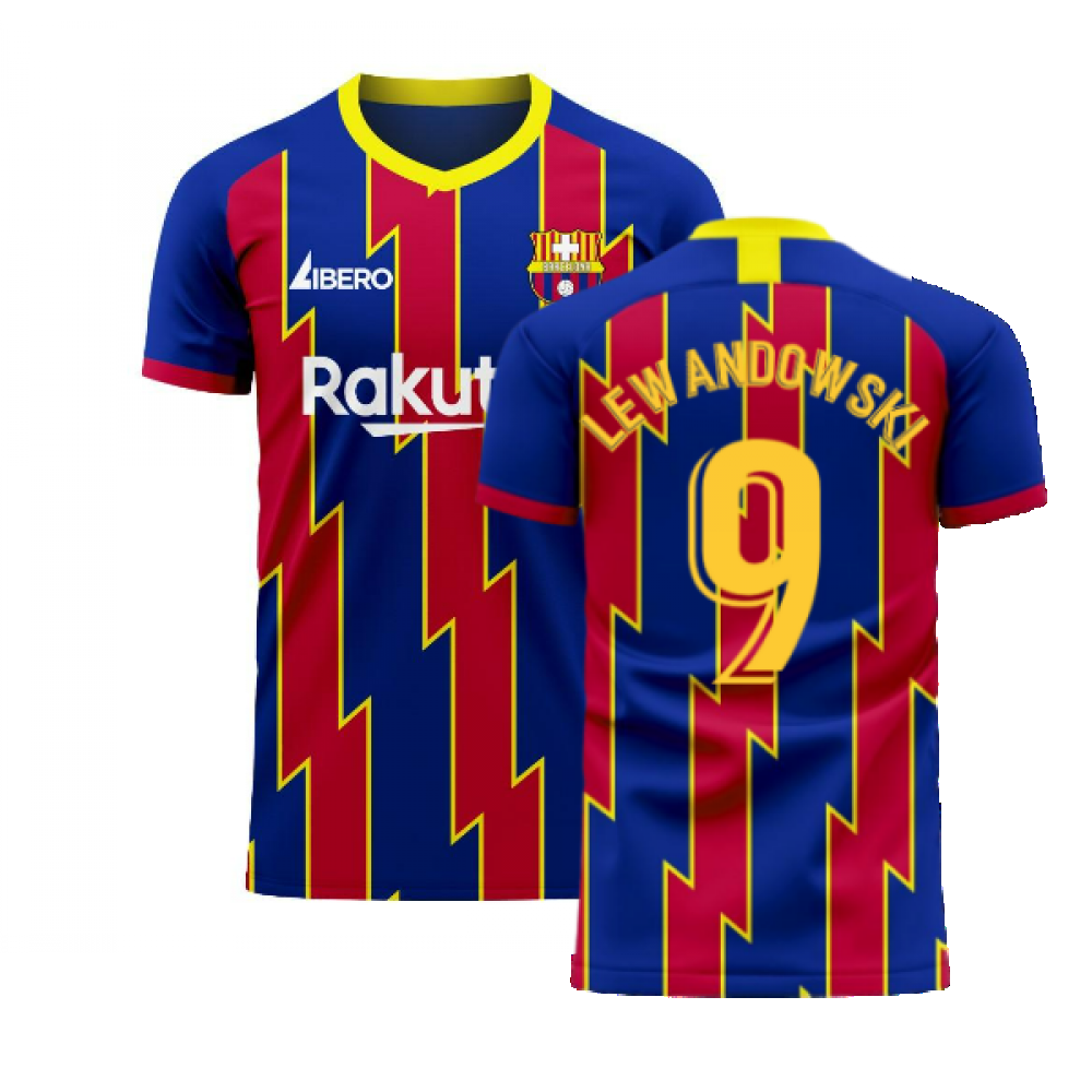 Catalonia 2025-2026 Home Concept Football Kit (Libero) (LEWANDOWSKI 9)