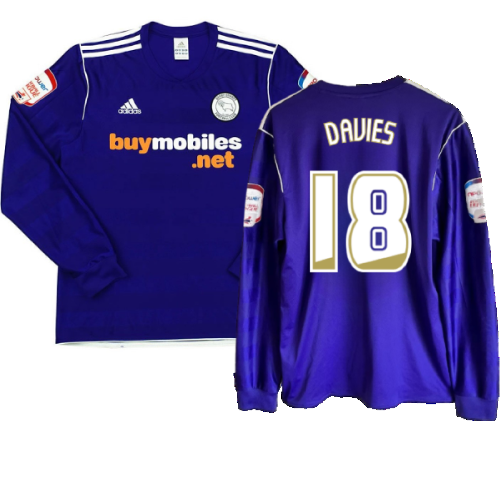 Derby County 2011-12 Away Long Sleeve Shirt (M) (Excellent) (Davies 18)