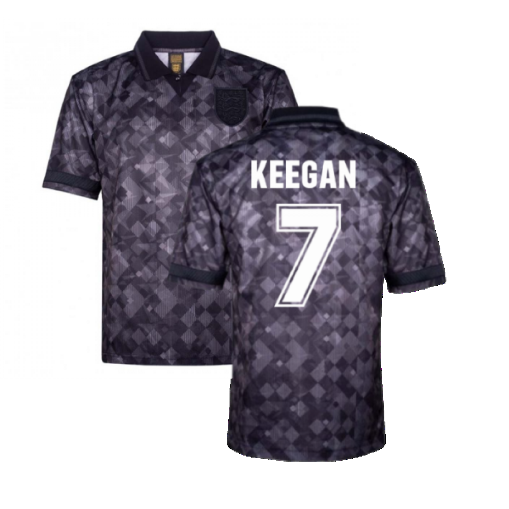 England 1990 Black Out Retro Football Shirt (KEEGAN 7)