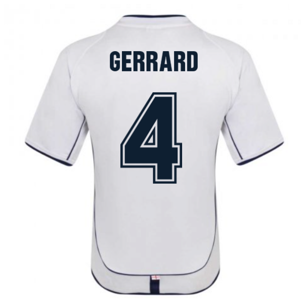 England 2002 Retro Football Shirt (GERRARD 4)