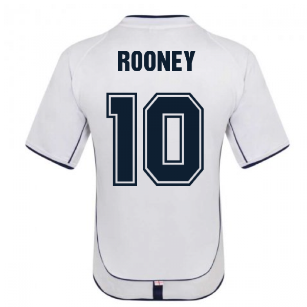 England 2002 Retro Football Shirt (ROONEY 10)