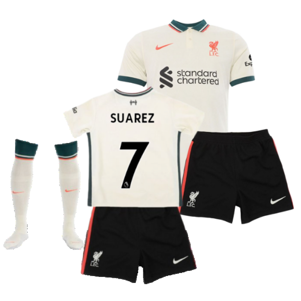 Liverpool 2021-2022 Away Little Boys Mini Kit (SUAREZ 7)