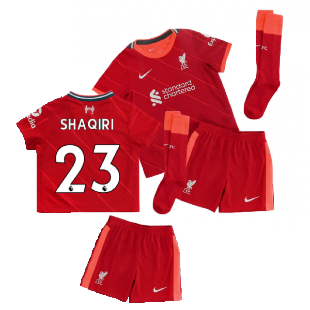 Liverpool 2021-2022 Home Little Boys Mini Kit (SHAQIRI 23)