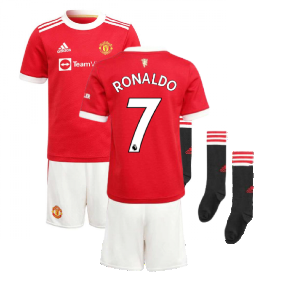 Kit Manchester United 2021/2022 Ronaldo 7 CR7 COMPLETO ADULTO 