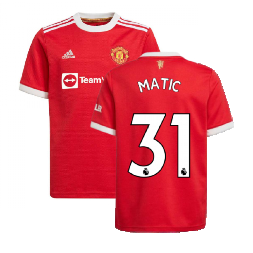 Man Utd 2021-2022 Home Shirt (Kids) (MATIC 31)