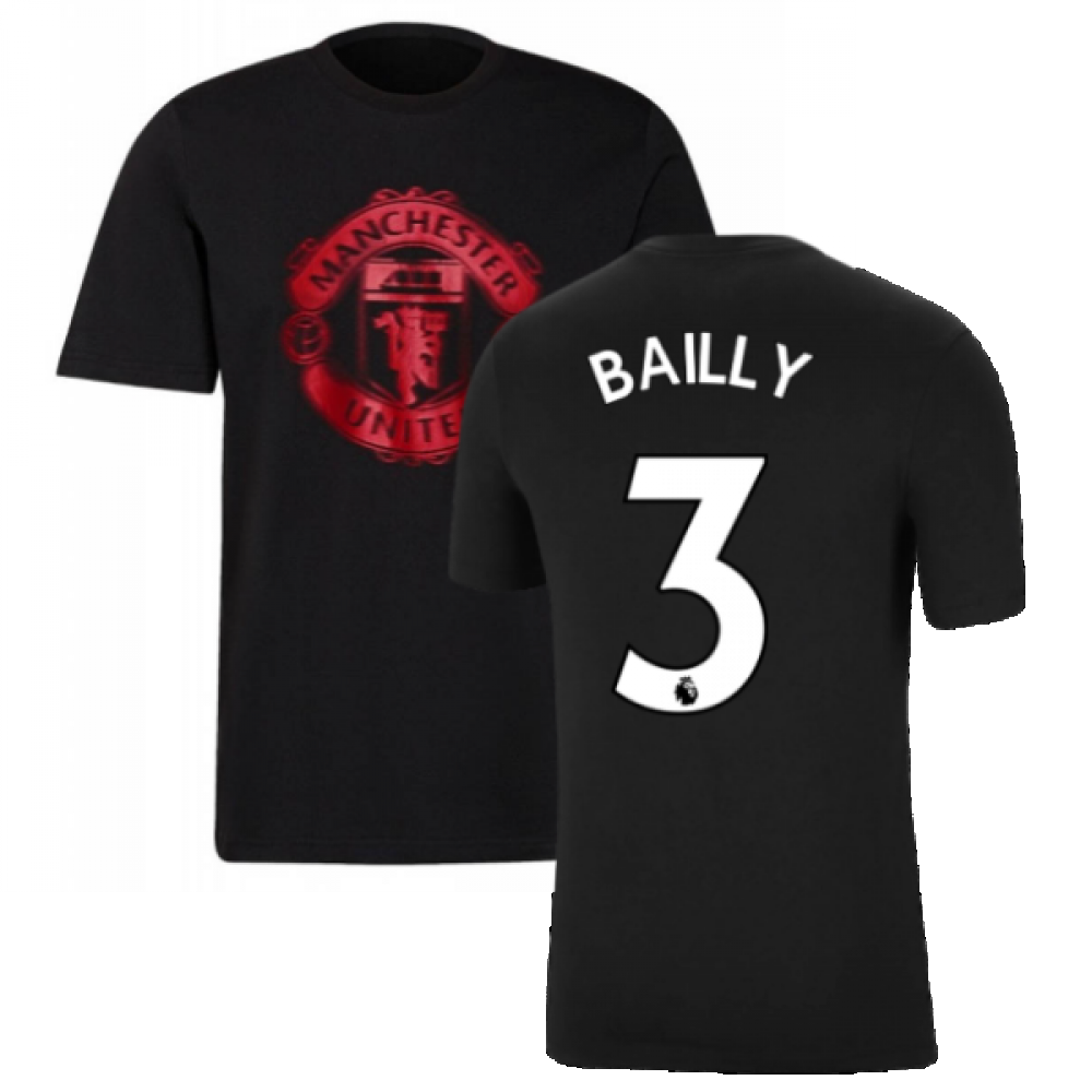 Man Utd 2021-2022 Tee (Black) (BAILLY 3)