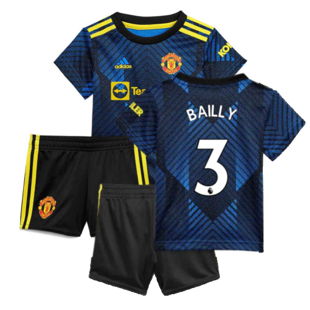 Man Utd 2021-2022 Third Baby Kit (Blue) (BAILLY 3)