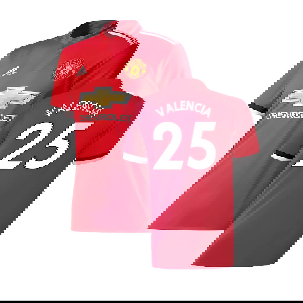 Manchester United 2017-18 Home Shirt ((Excellent) 4-5 Year) (Valencia 25)