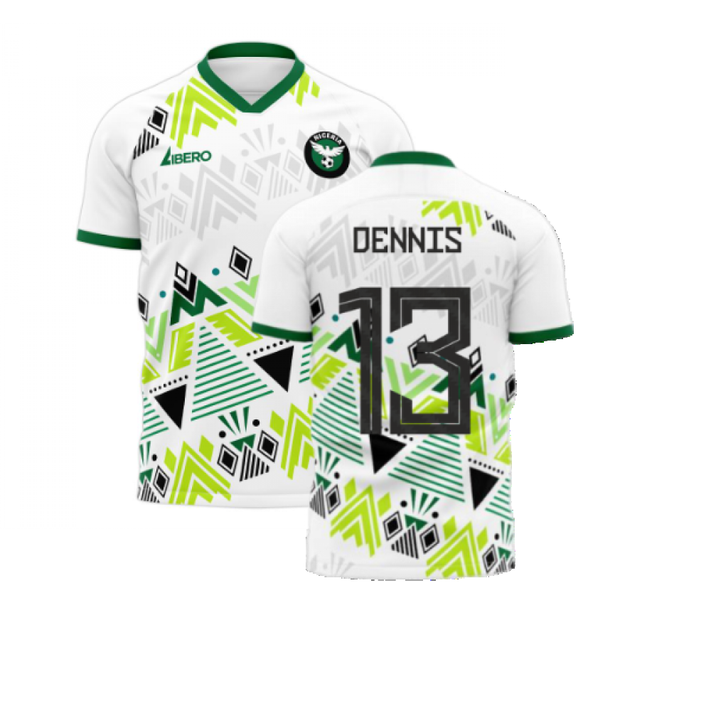 Nigeria 2023-2024 Away Concept Football Kit (Libero) (DENNIS 13) - Kids (Long Sleeve)