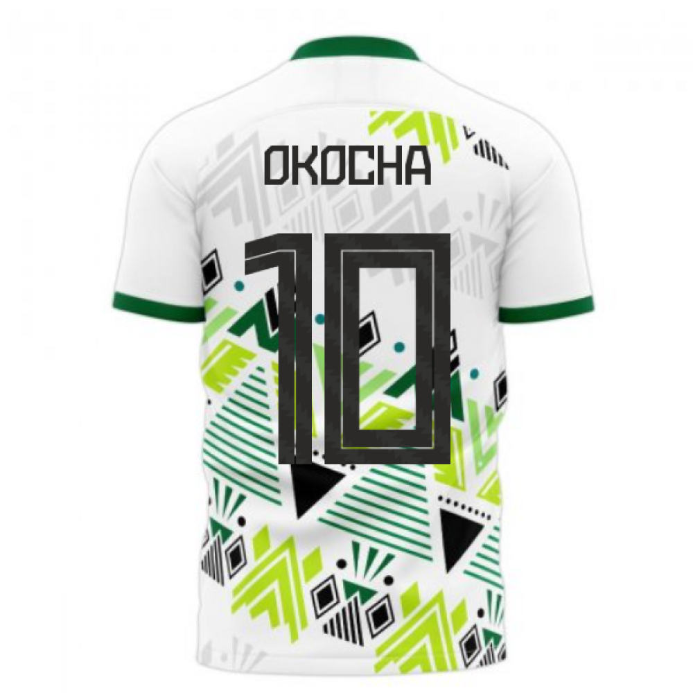 Nigeria 21 Away Concept Football Kit Libero Okocha 10 Nigeria21awaylibero 7258 62 32 Teamzo Com