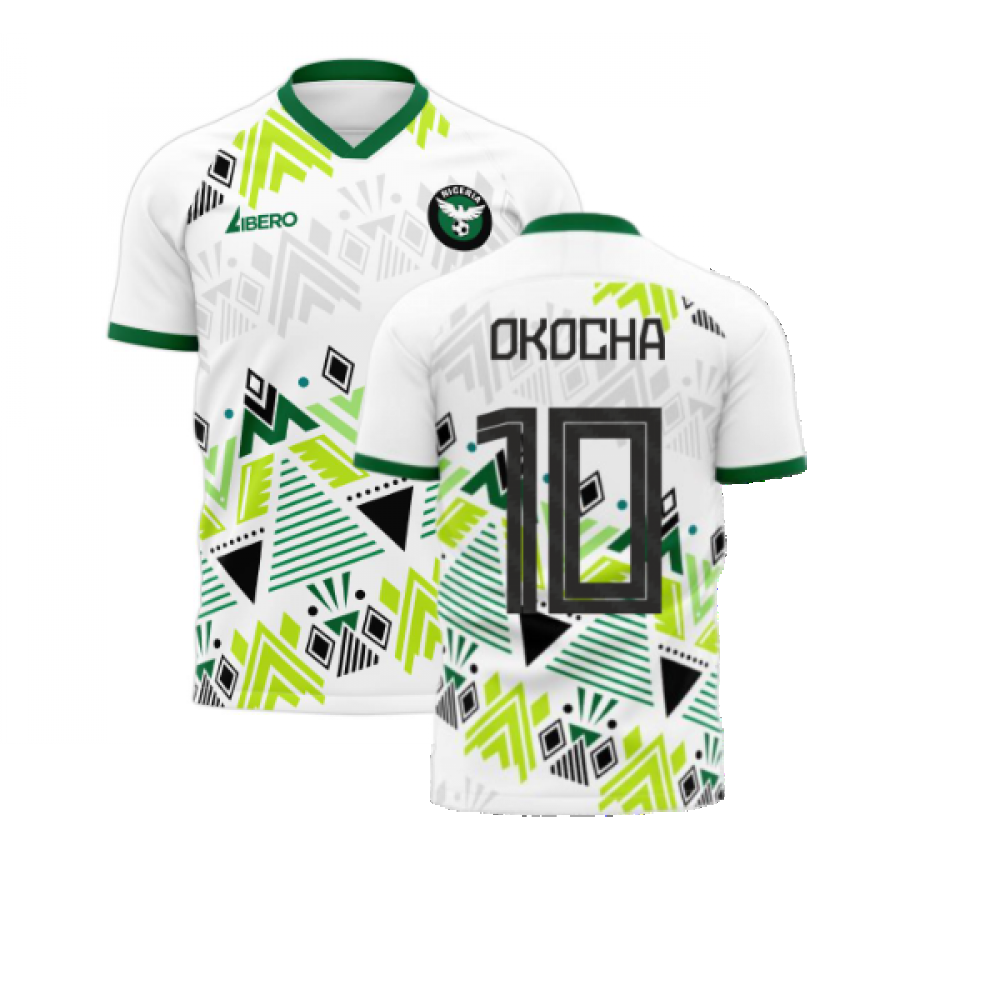 Nigeria 21 Away Concept Football Kit Libero Okocha 10 Kids Nigeria21awaylibero 7258 Kids 62 44 Teamzo Com