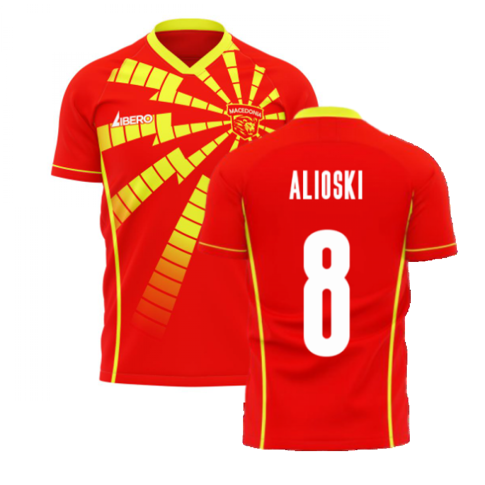North Macedonia 2023-2024 Home Concept Shirt (Libero) (ALIOSKI 8)