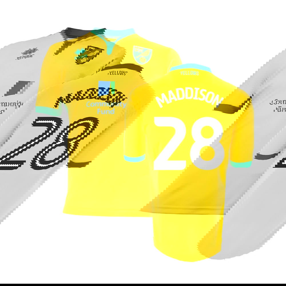 Norwich City 2016-17 Home Shirt ((Good) XXL) (Maddison 28)