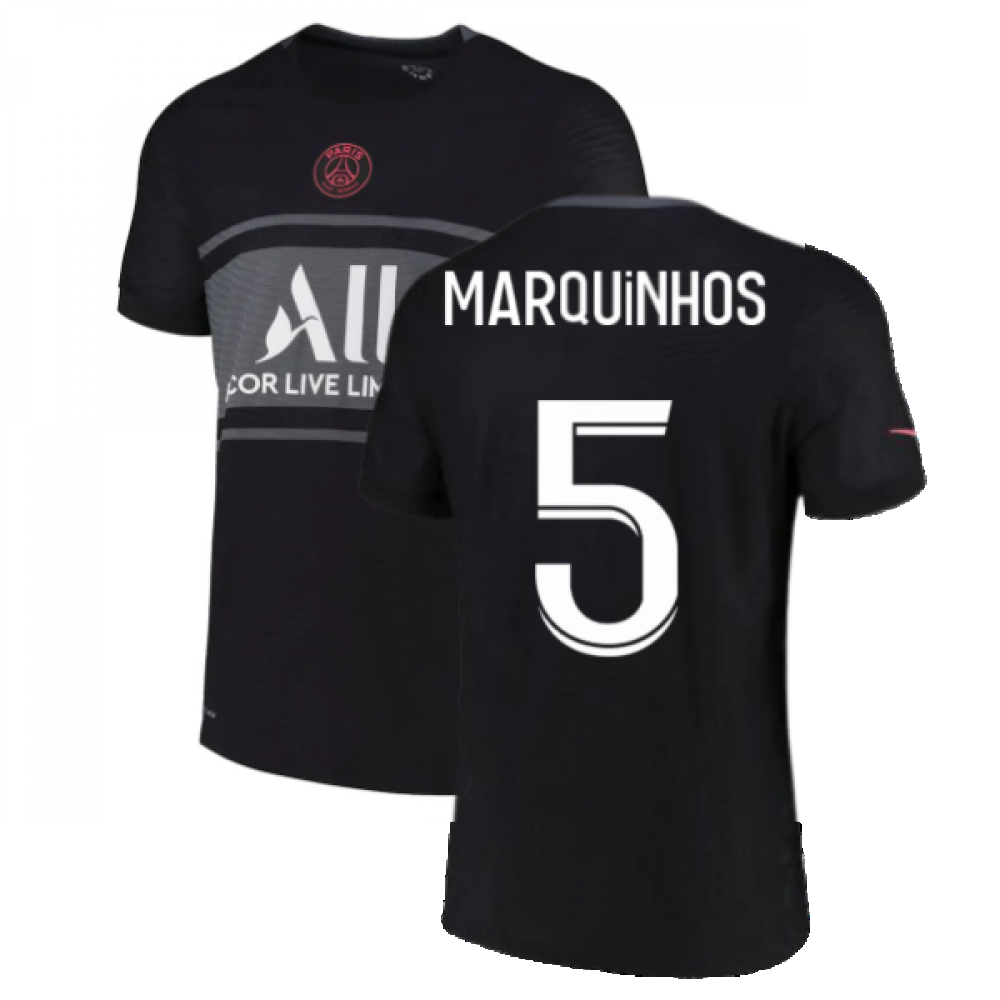 PSG 2021-2022 Vapor 3rd Shirt (MARQUINHOS 5)